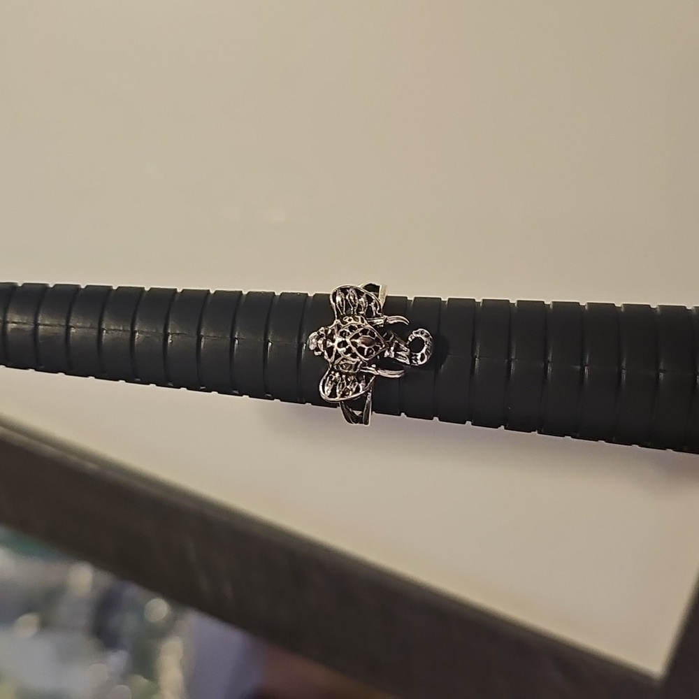 Silver Tone Elephant Ring